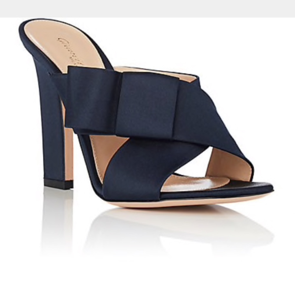 Satin Bow Mules shoes